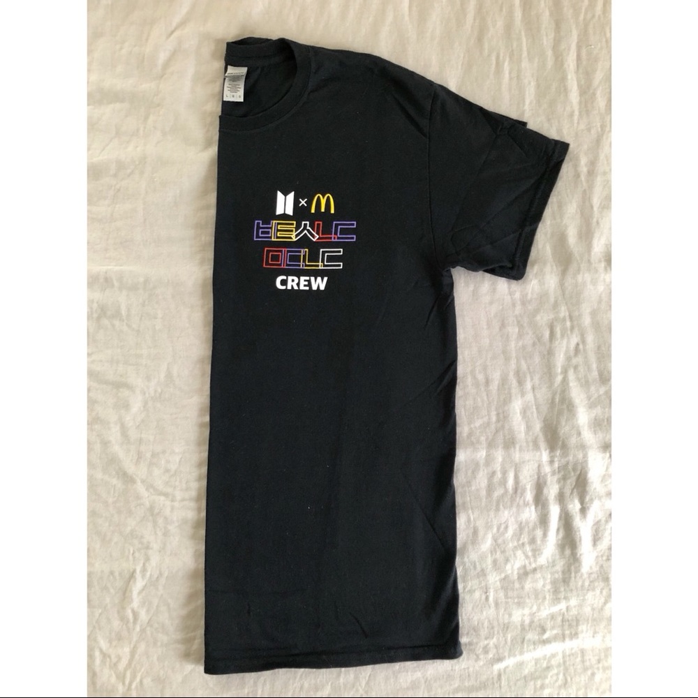 BTS x McDonald’s Black Crew T-Shirt Size Large